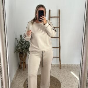 Chandal algodon beig