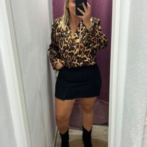 Chaqueta oversice animal print