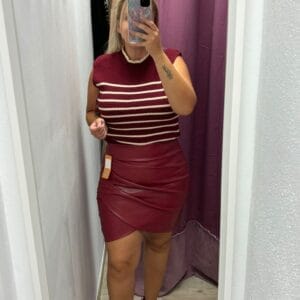 Falda polipiel corta