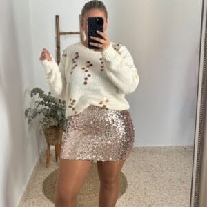 Falda corta lentejuelas