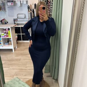 Vestido combinado con chaleco