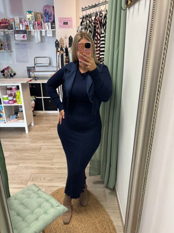 Vestido combinado con chaleco