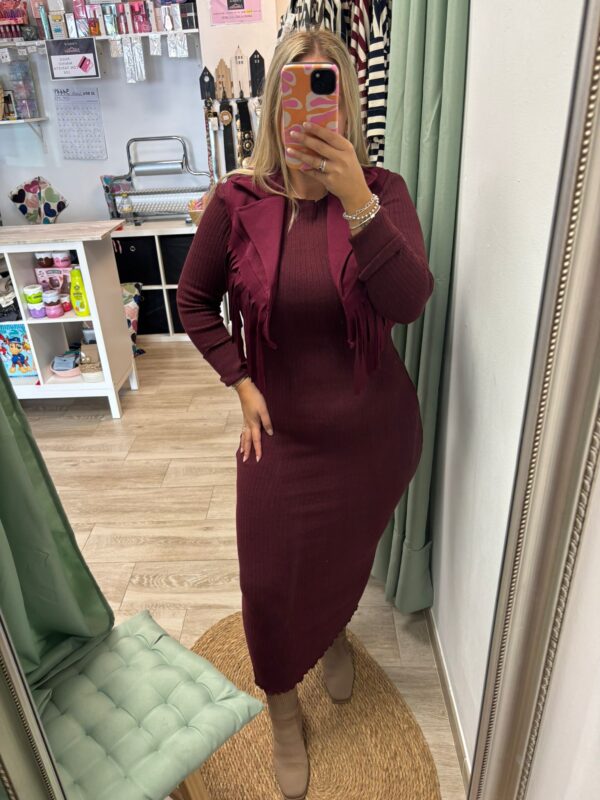 Vestido combinado con chaleco - Imagen 5